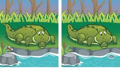 Quebra-cabeças: consegue encontrar 5 diferenças no crocodilo em 13 segundos?